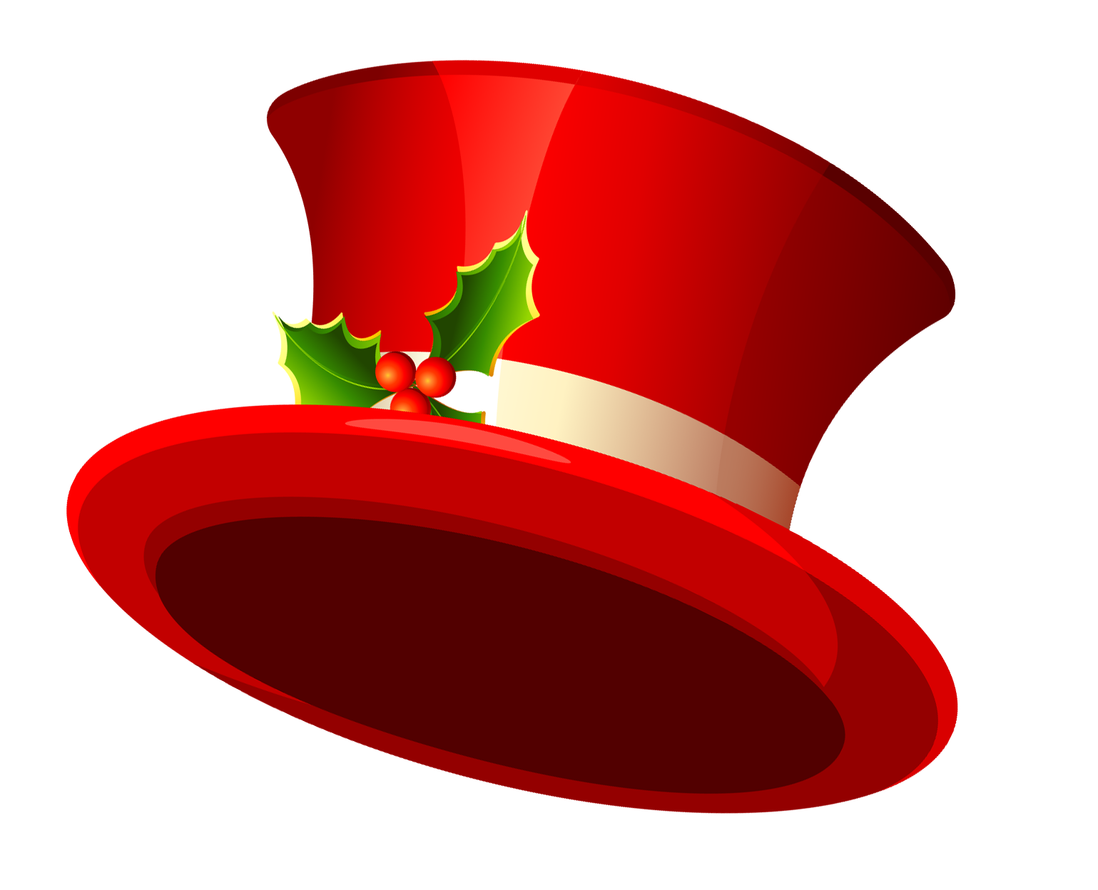 Top Claus Transparent Santa Hat Christmas PNG Image