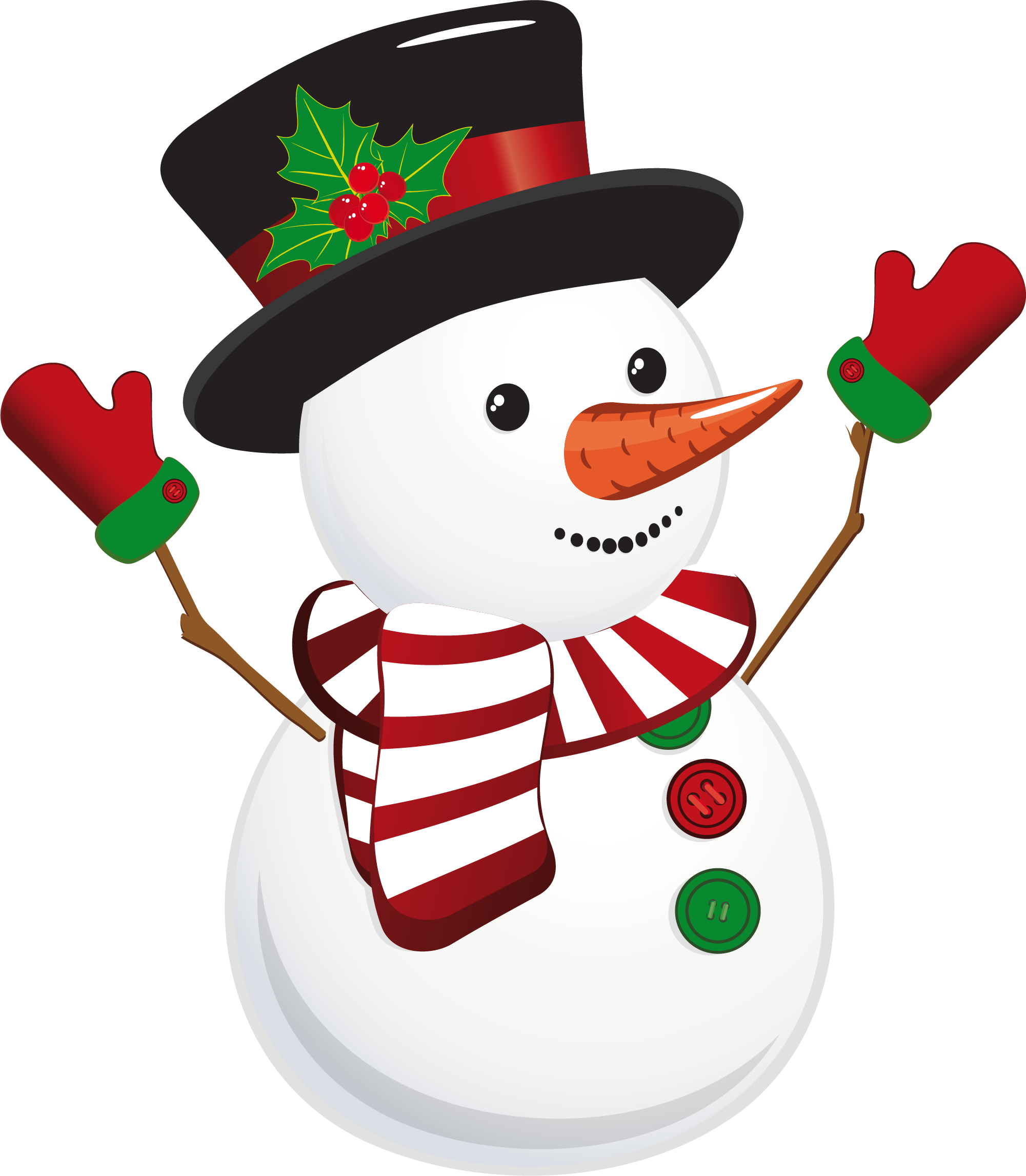 Snowman Claus Cartoon Santa White Christmas Card PNG Image