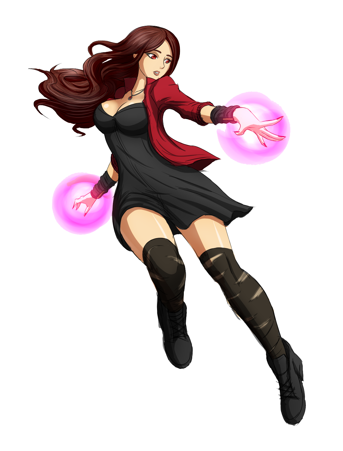 Scarlet Witch Free Download PNG Image from Cartoon Scarlet Witch. 