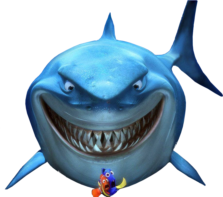 Blue Shark Nemo Free Clipart HD PNG Image