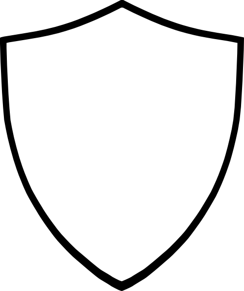 Shield Clip Art Black And White PNG Image