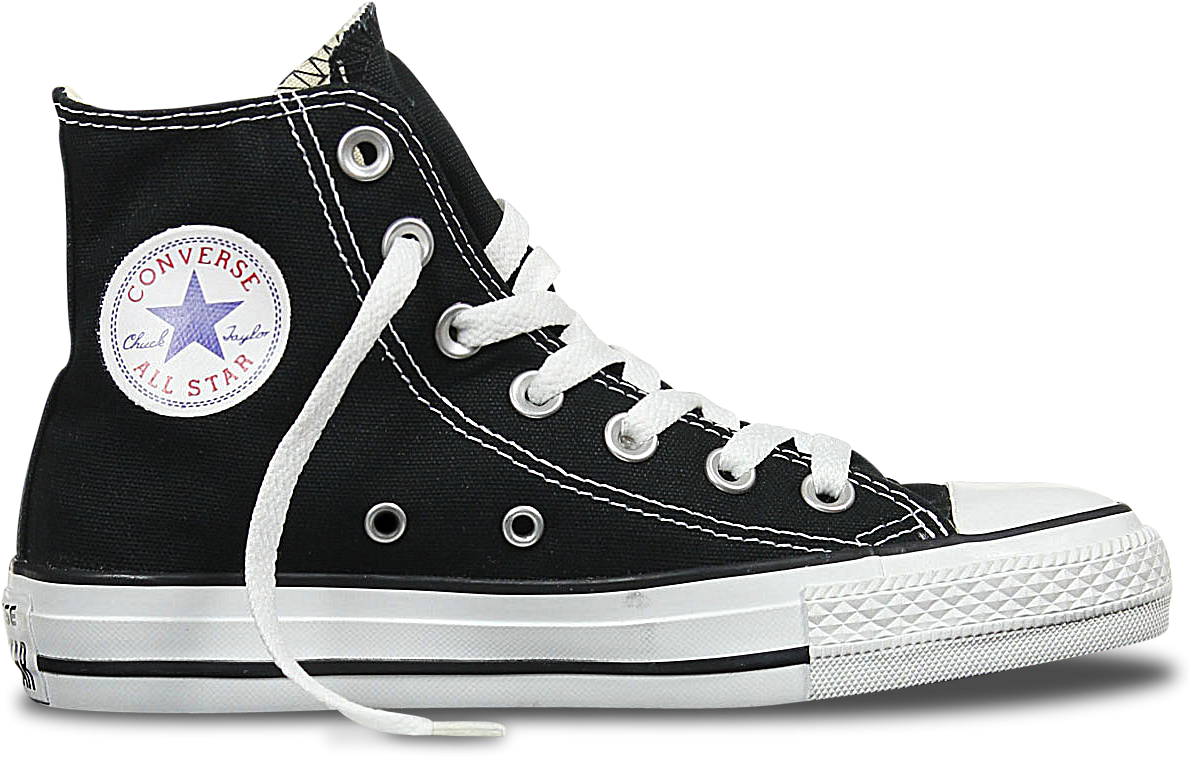 Converse Black Shoes Free Clipart HD PNG Image