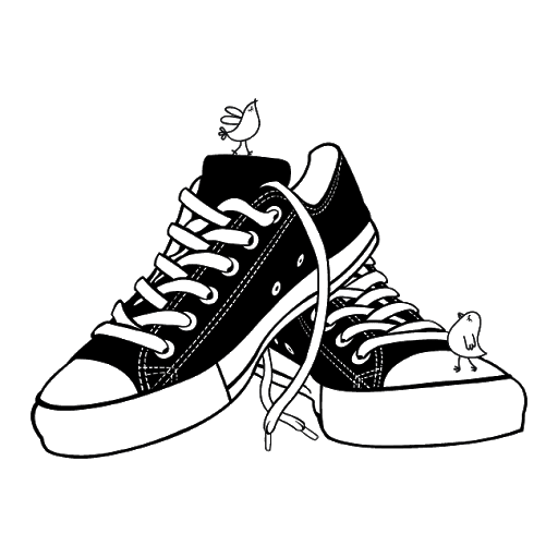 Converse Black Shoes Free Clipart HD PNG Image