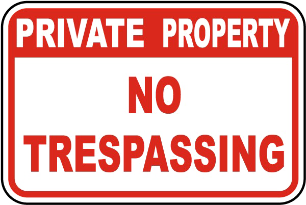 No Trespassing Sign Free Transparent Image HQ PNG Image
