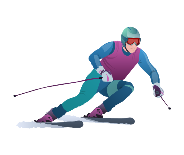 Skiing Clipart PNG Image