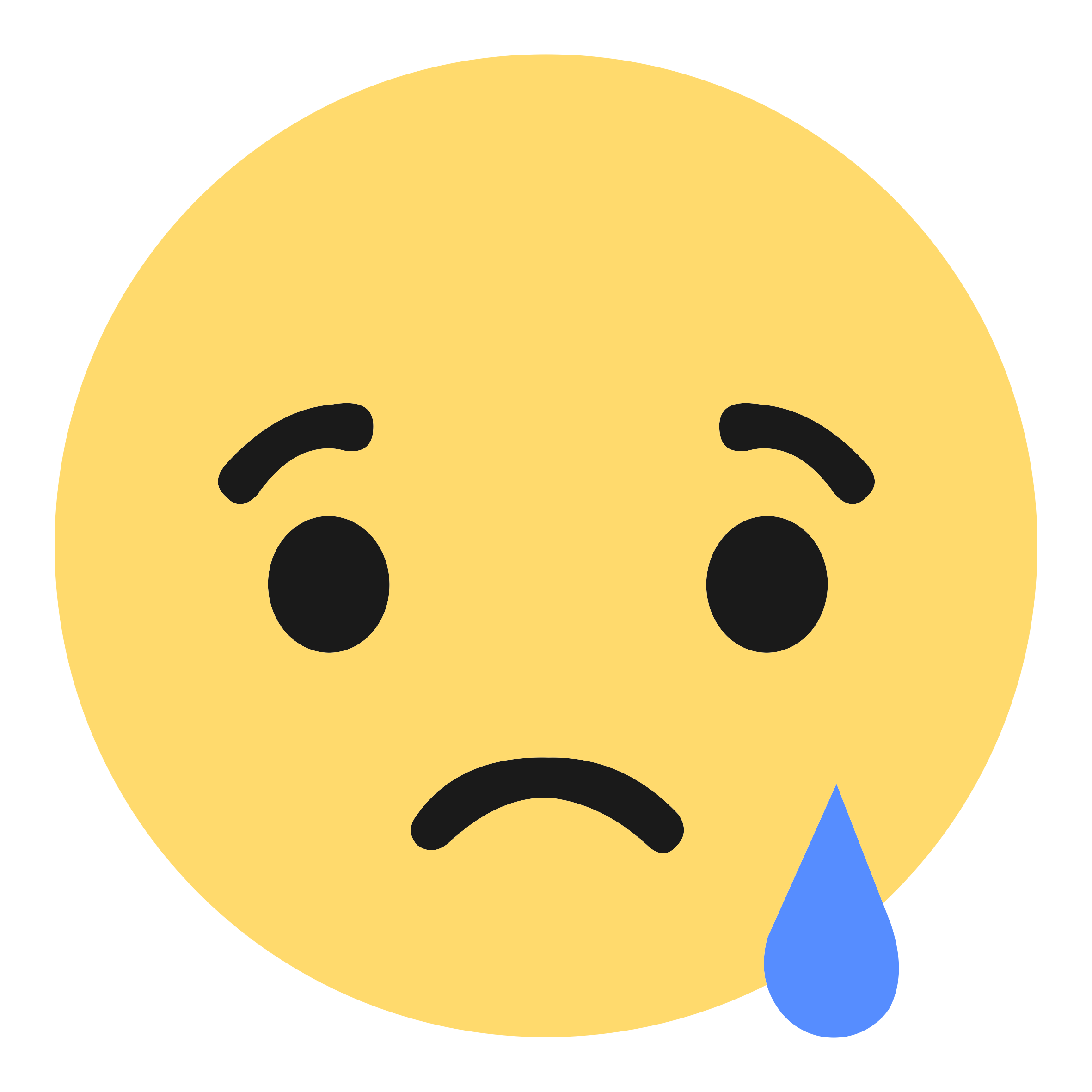 Emoticon Like Media Button Sad Facebook Social PNG Image