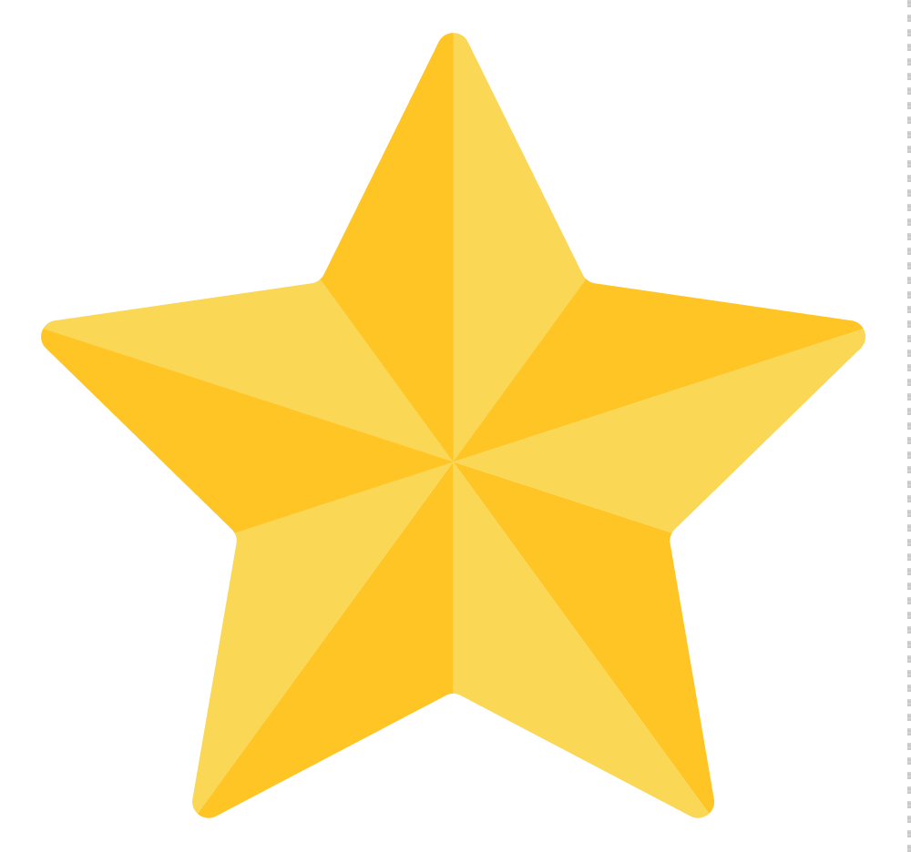 3D Gold Star Transparent Background PNG Image