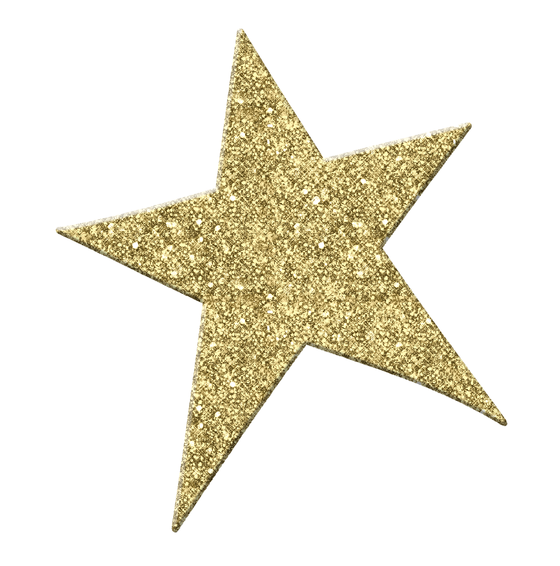 Gold Glitter Star File PNG Image