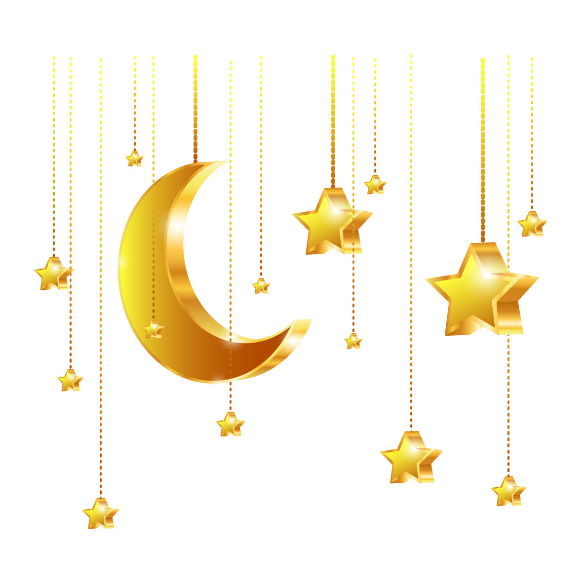 And Golden Moon Euclidean Vector Stars The PNG Image