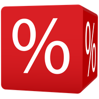 Cube Sticker Gargamel Discount Transparent Red