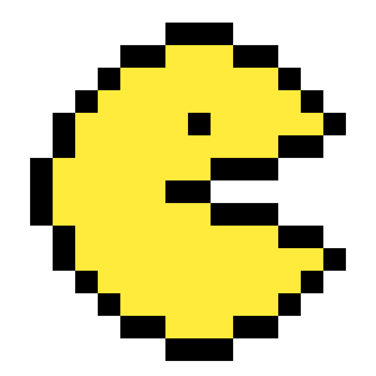 Art Text Pacman Yellow World Pixel PNG Image