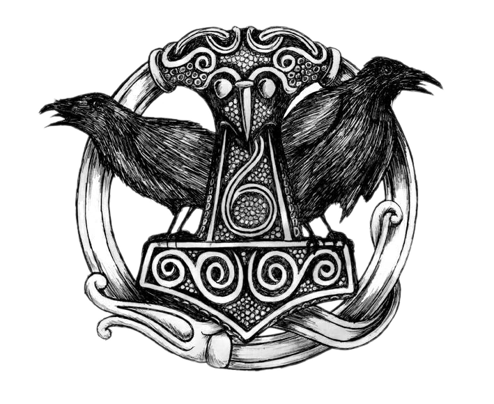 Logo God Thor Black Of Thunder PNG Image