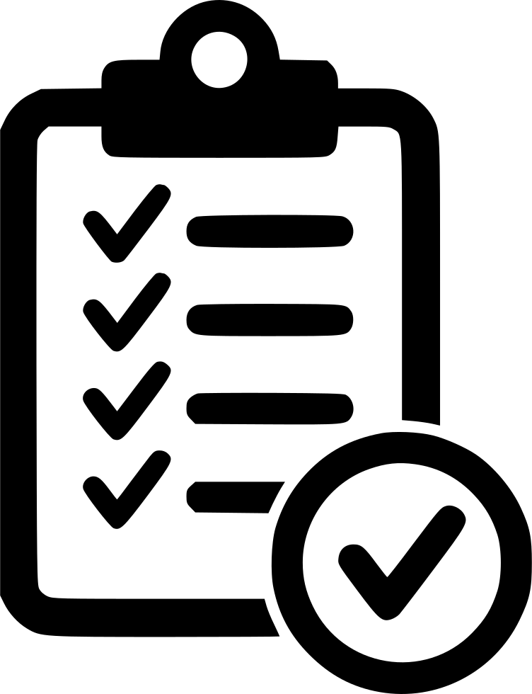 Icons Checklist Computer Black Text White PNG Image