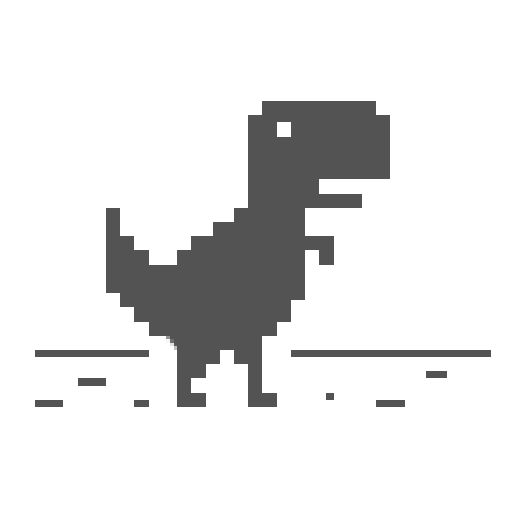 Tyrannosaurus Dino Trex Runner Black White PNG Image