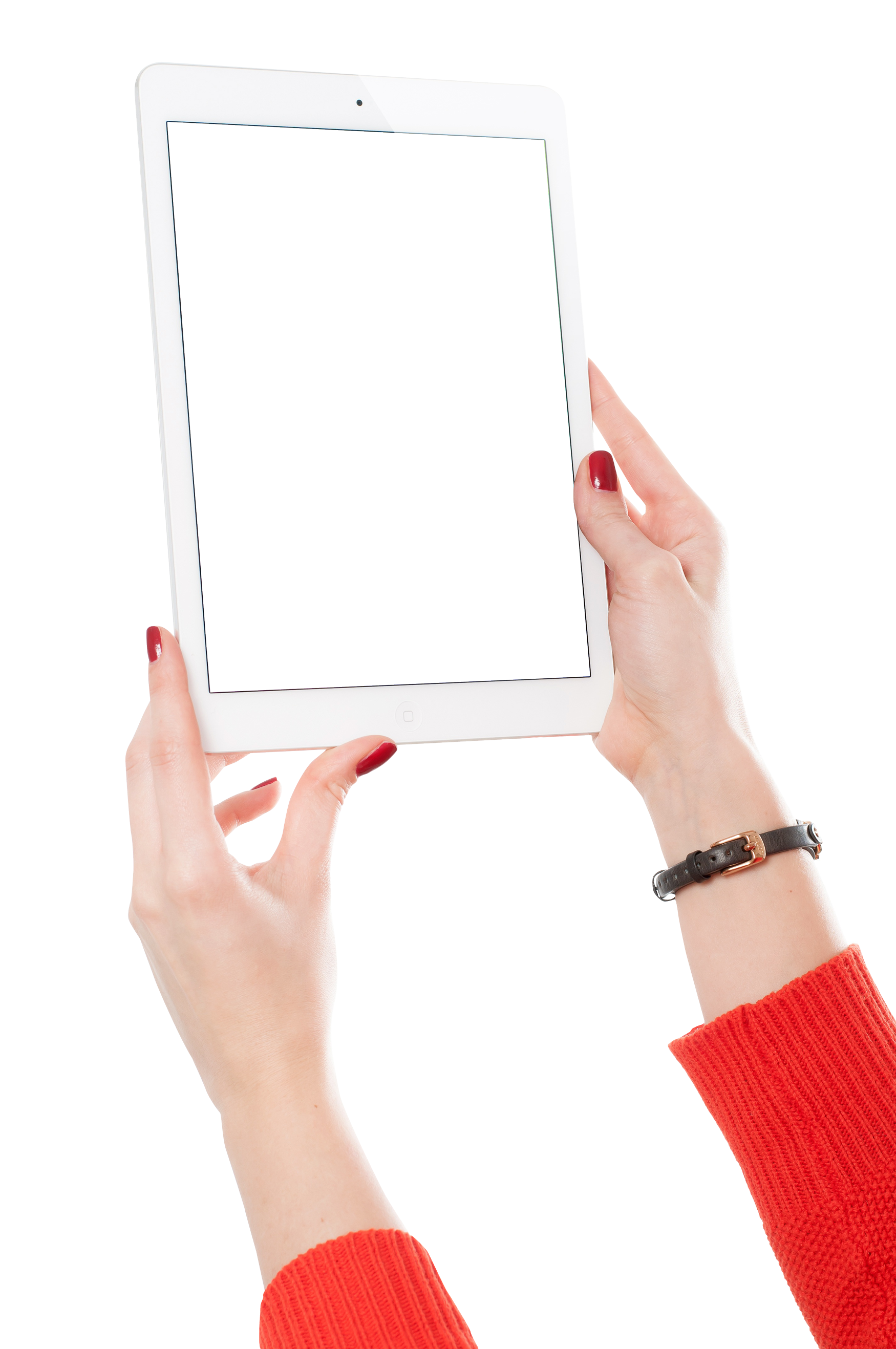 Tablet Holding Female Hand Free HQ Image PNG Image