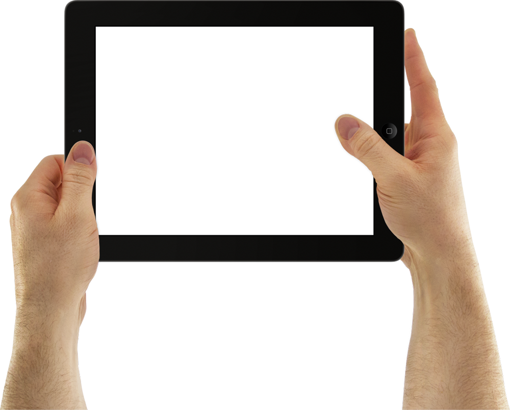 Tablet Pic Holding Female Hand PNG Image