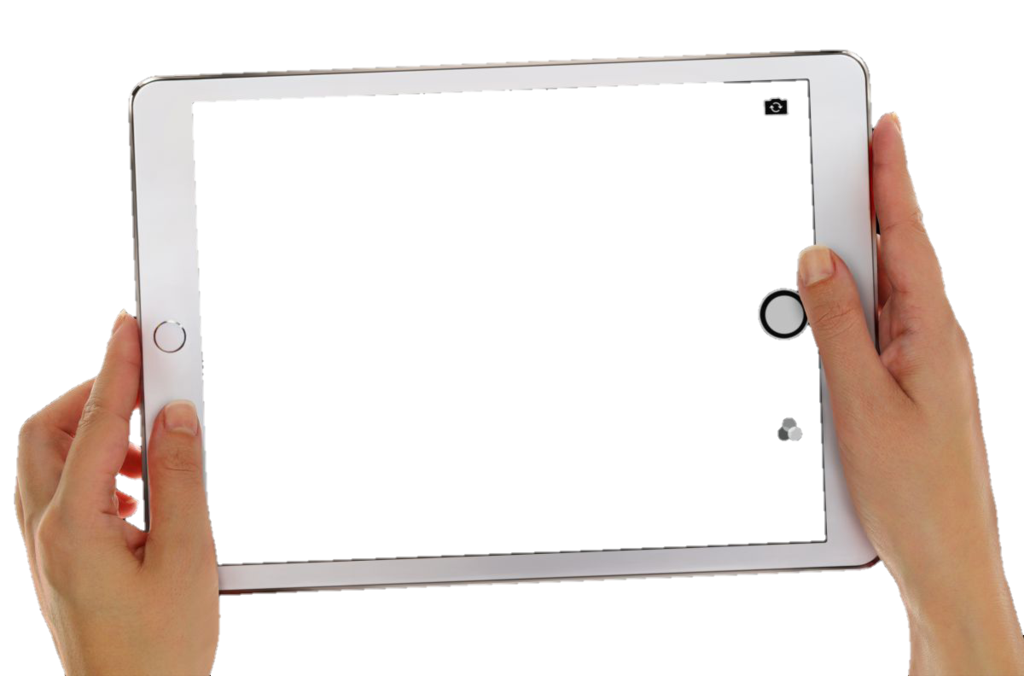 Photos Hand Tablet Holding Mockup PNG Image