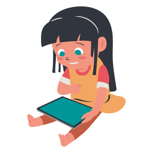 Girl Vector Tablet Download Free Image PNG Image