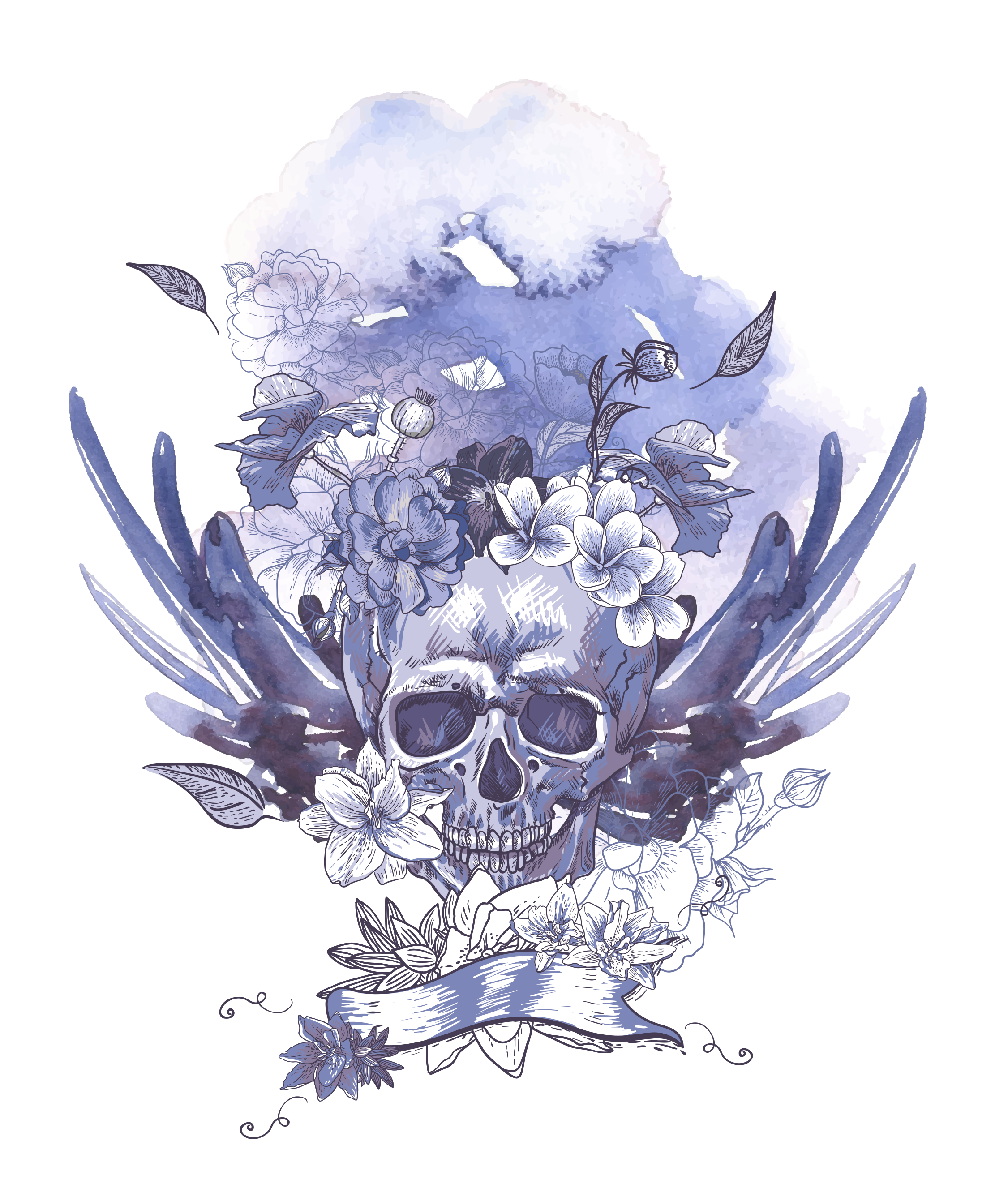 Blue Skull Light Royalty-Free Human Pattern Symbolism PNG Image