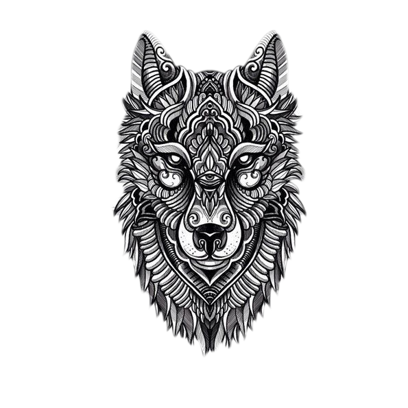 Tattoo Sleeve Sticker Abziehtattoo Wolf Fake PNG Image