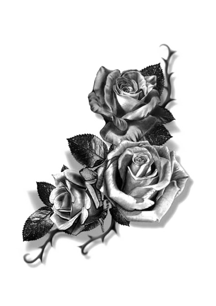 Tattoo Sketch Sleeve Forearm Rose Flash Cover-Up PNG Image