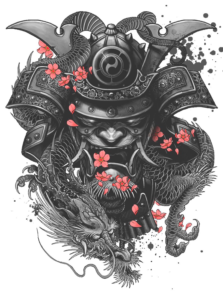 Irezumi Tattoo Sleeve Samurai Free Frame PNG Image