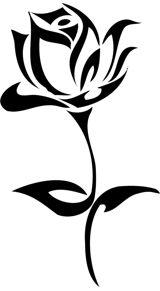 Tattoo Rose Hand Black Drawn Flowers Drawing PNG Image