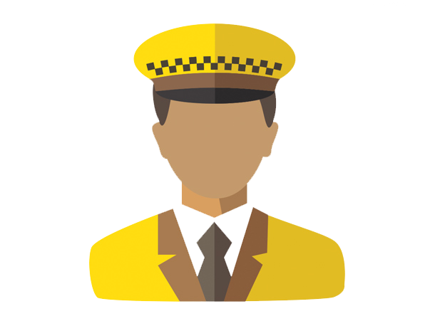 Taxi Driver Transparent Background PNG Image