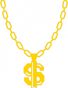 Thug Life Chain Dollar Sign Chain Png PNG Image