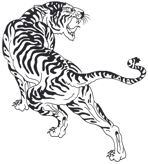 And Tattoos Picture Art Felidae Cat Tiger PNG Image