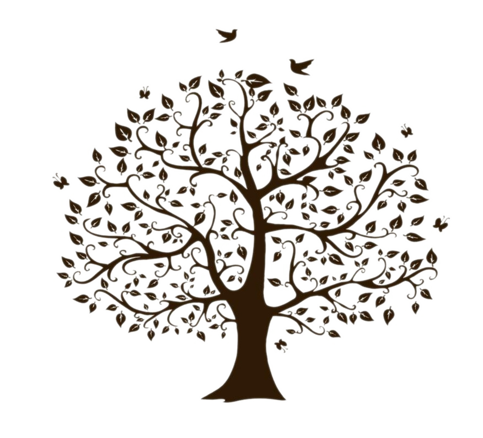 Silhouette Model Tree Sign Free Clipart HQ PNG Image