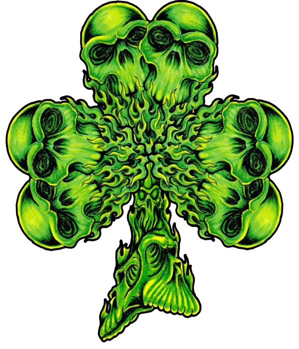 Shamrock Tshirt Leaf Plant Skull HD Image Free PNG PNG Image