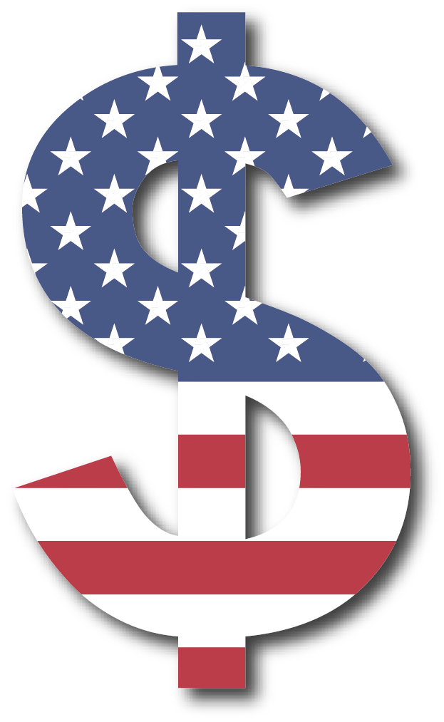 United Pattern Dollar Flag Sign States American PNG Image