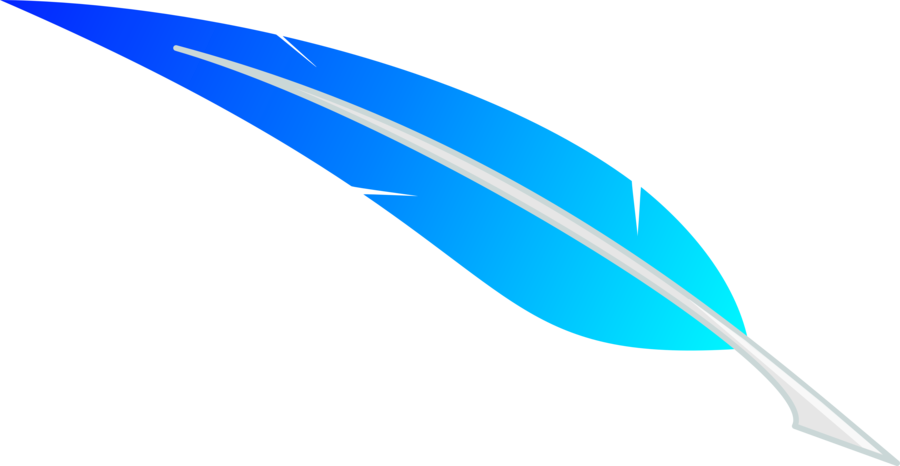 Blue Feather Vector HD Image Free PNG Image