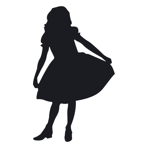Picture Girl Vector Silhouette Dancing PNG Image