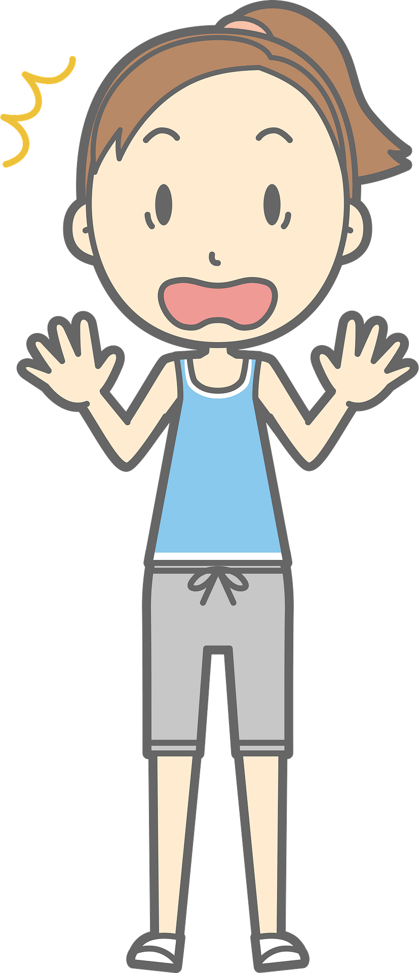 Woman Vector Surprised Free Transparent Image HD PNG Image
