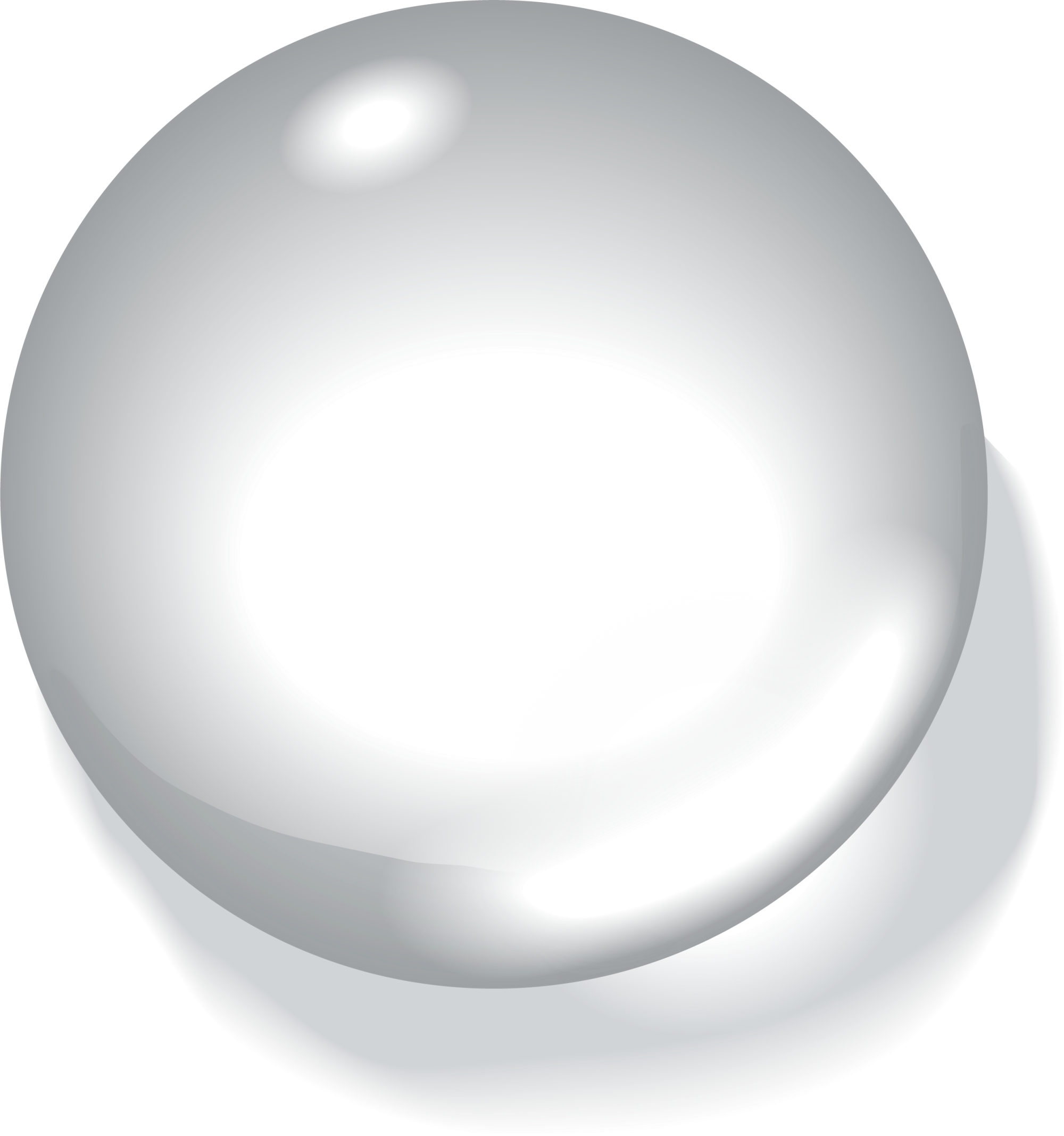 Oval Sphere White Drop Free Frame PNG Image