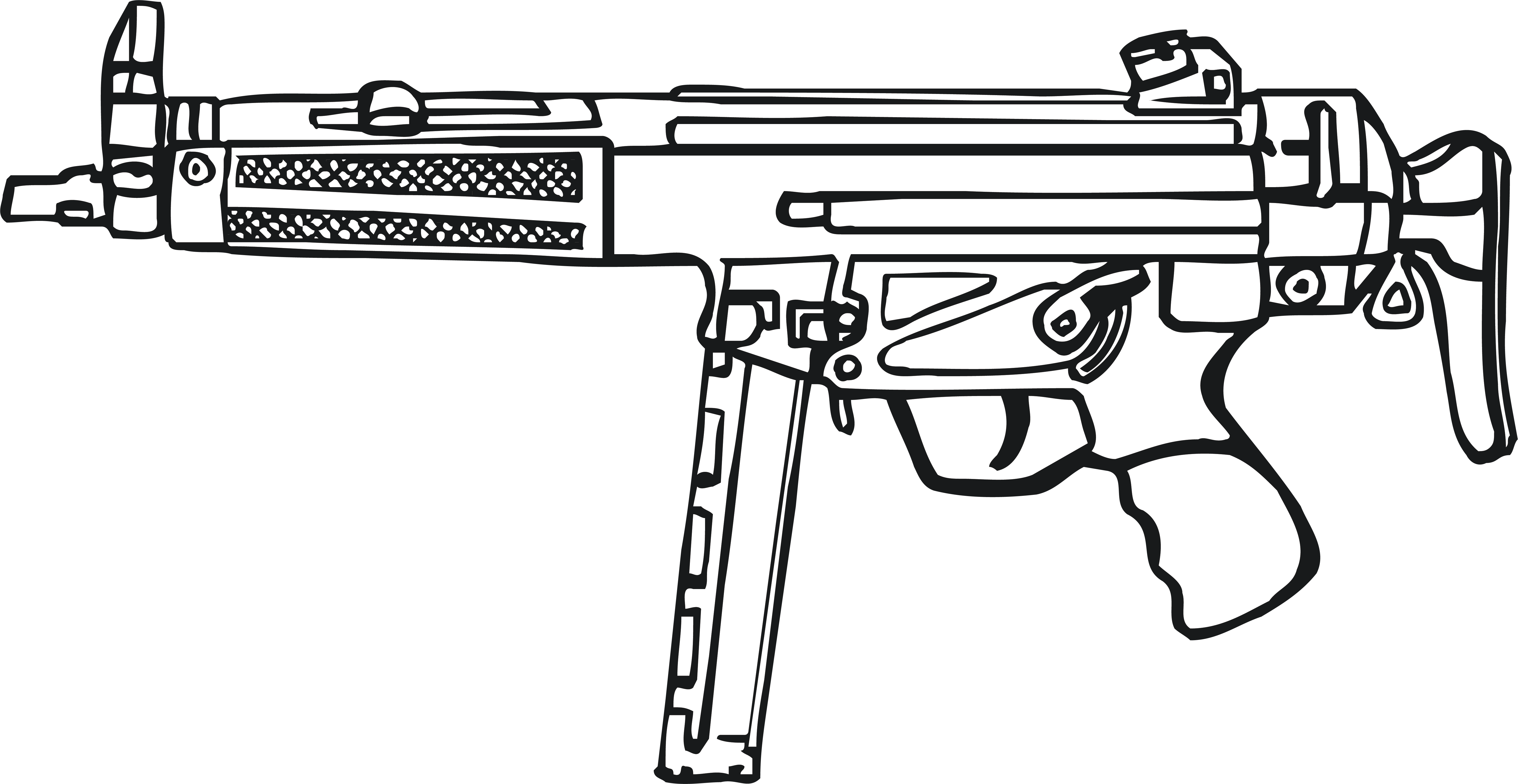 Art Weapon Gun Machine Trigger Battle Line PNG Image