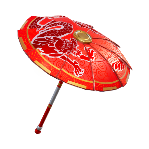 Umbrella Royale Paper Fortnite Battle Red PNG Image