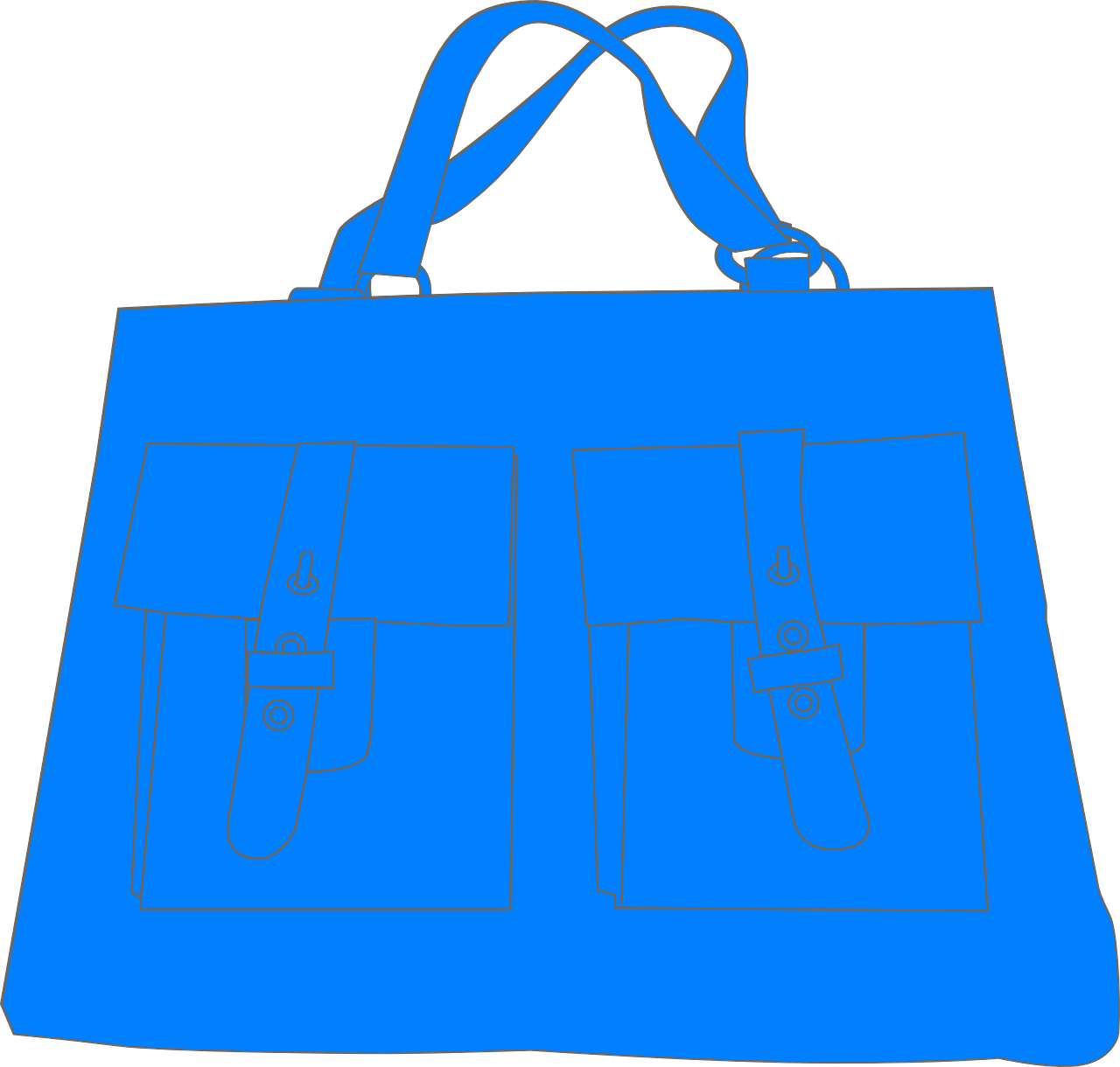 Blue Handbag Vector Free HD Image PNG Image