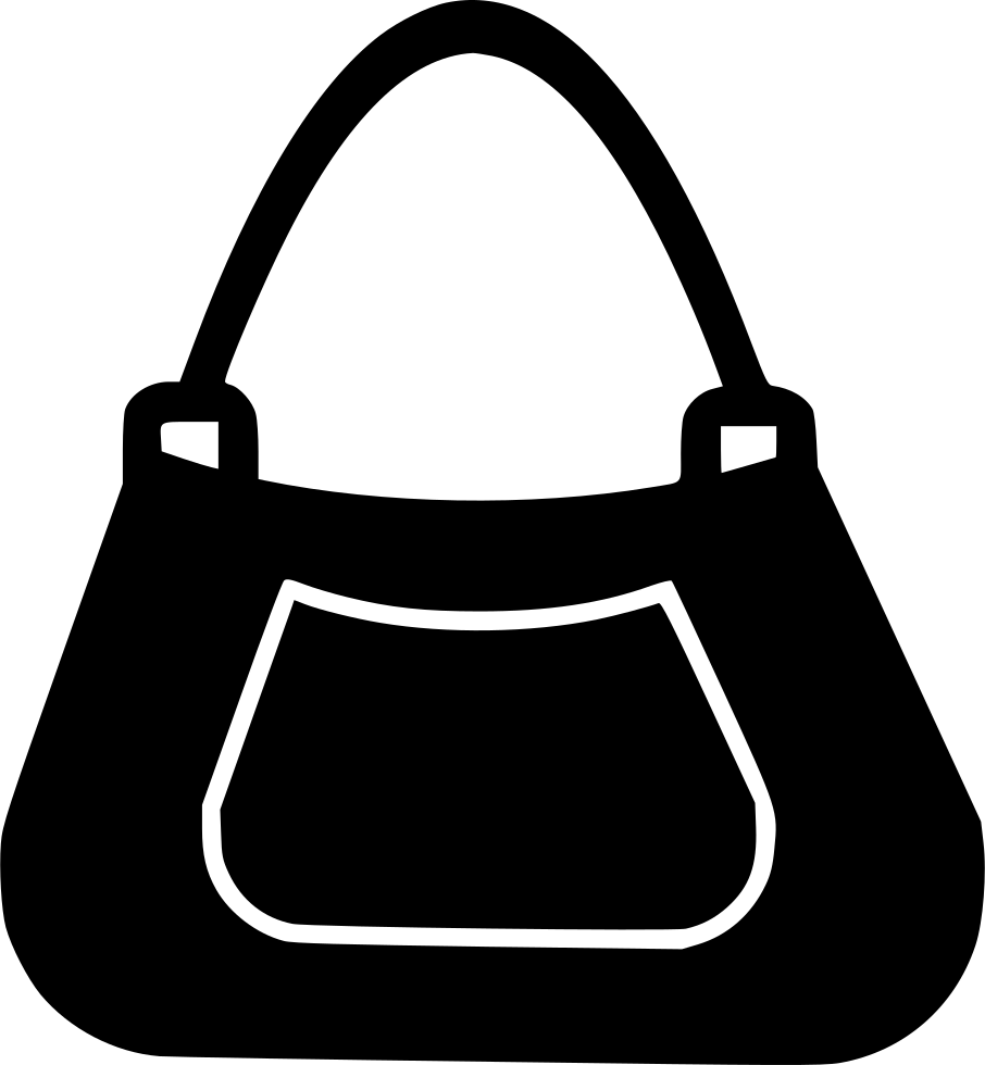 Handbag Leather Silhouette Vector Black PNG Image
