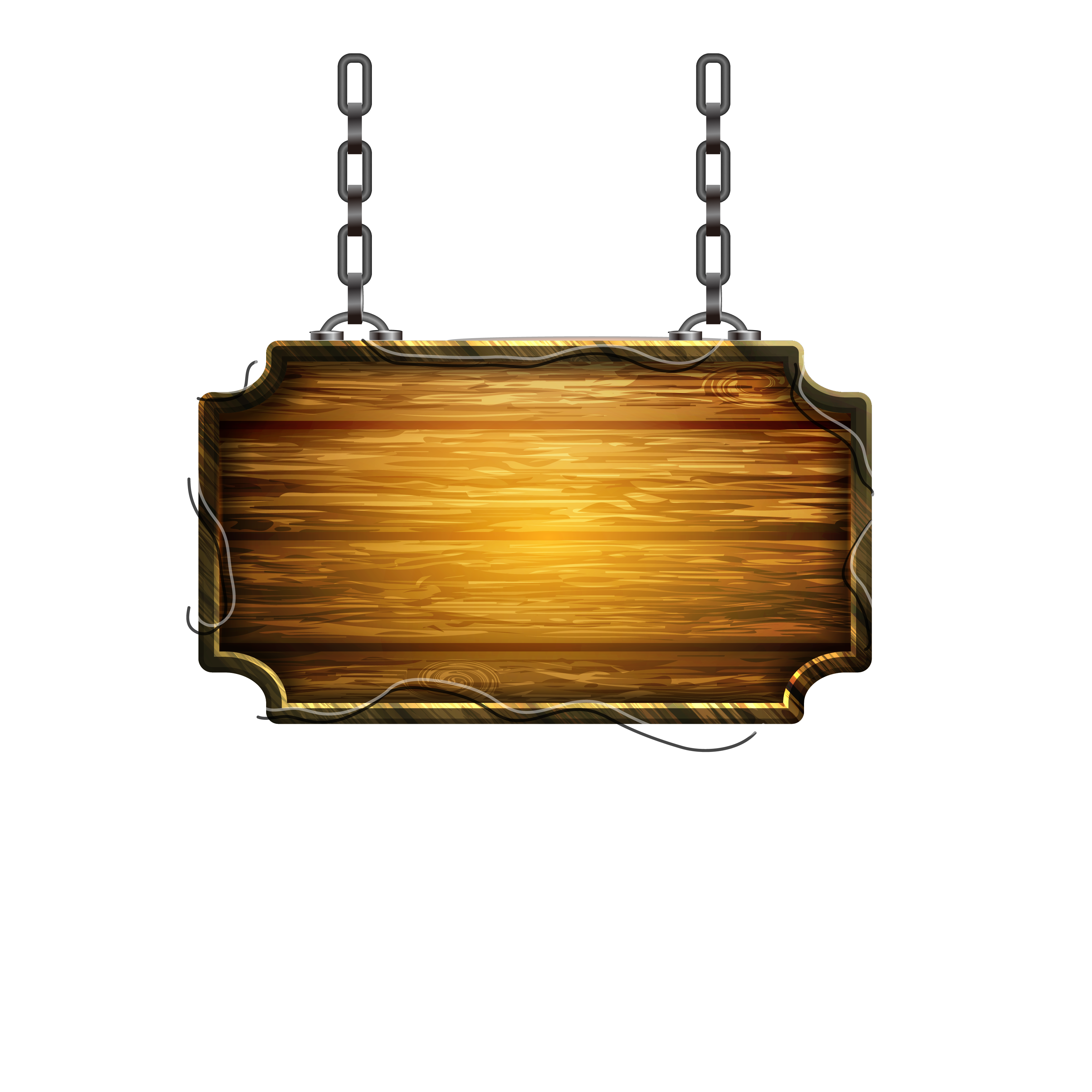 Do Illustrator Wooden Sign Locks Old Wood PNG Image