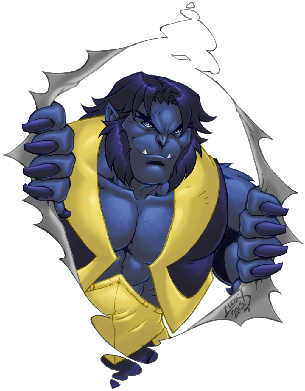 Art Comics Character Fictional Beast Xmen PNG Image