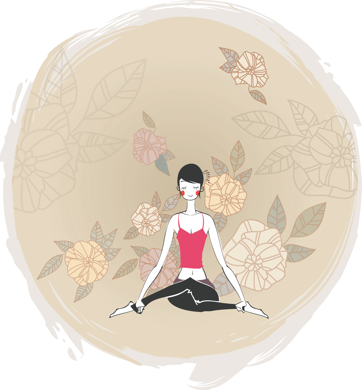 Yoga Illustration Dona Vector Graphics Cartoon PNG Image