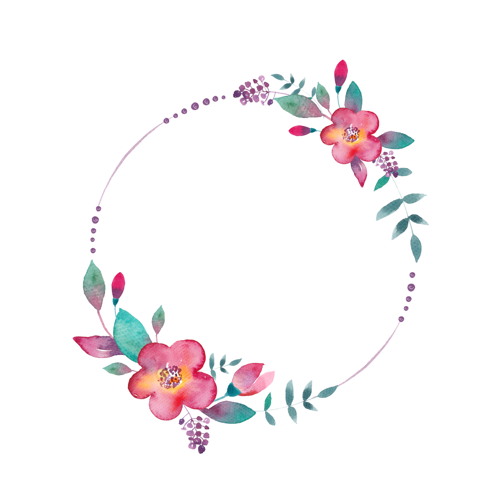 Watercolor Youtube Circle Painting Floral Free Download PNG HD PNG Image